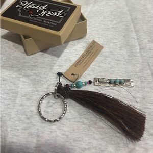 Brown and Silver Keychain